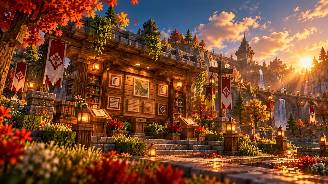 Minecraft-Infotafel am Spawn